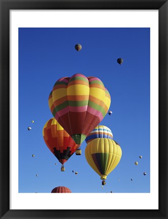 Framed Hot air balloons at the Albuquerque International Balloon Fiesta, Albuquerque, New Mexico, USA Launch Print