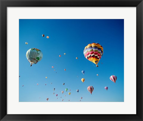 Framed Hot Air Balloons in New Mexico Print