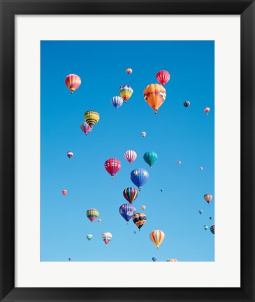 Framed Tons of Hot Air Balloons Flying Print