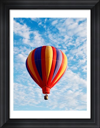 Framed hot air balloon in the sky, Albuquerque, New Mexico, USA Print