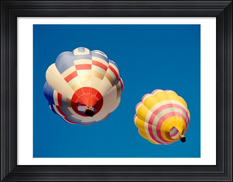 Framed Hot Air Balloons from the Ground Print