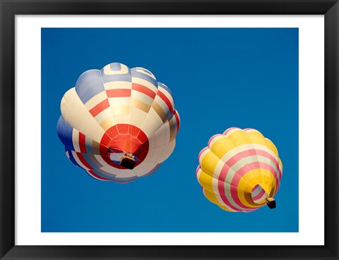 Framed Hot Air Balloons from the Ground Print