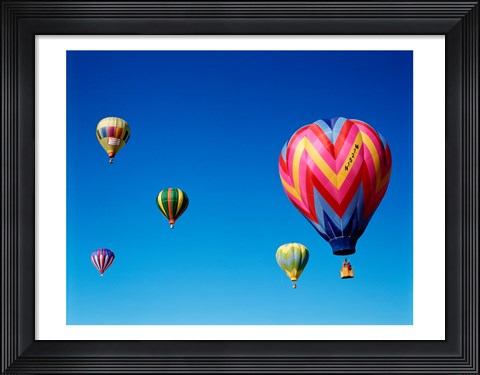 Framed Group of Hot Air Balloons Print
