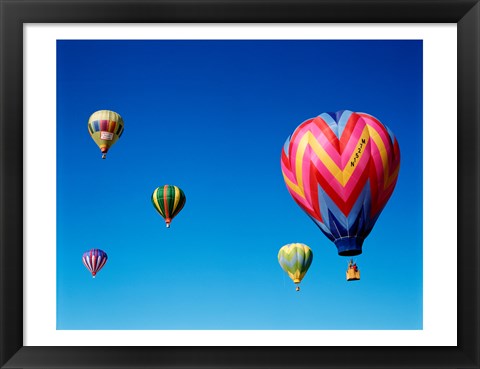 Framed Group of Hot Air Balloons Print