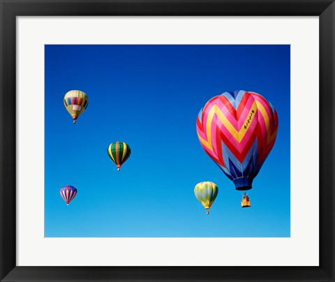 Framed Group of Hot Air Balloons Print