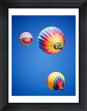 Framed Three Hot Air Balloons from Below Print