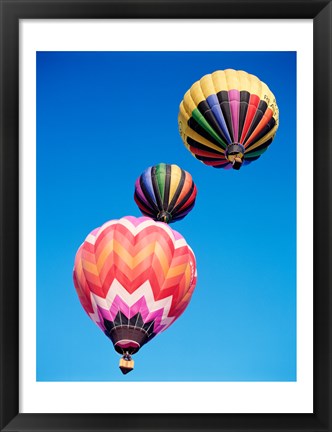 Framed Different Angles of Hot Air Balloons Print