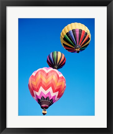 Framed Different Angles of Hot Air Balloons Print