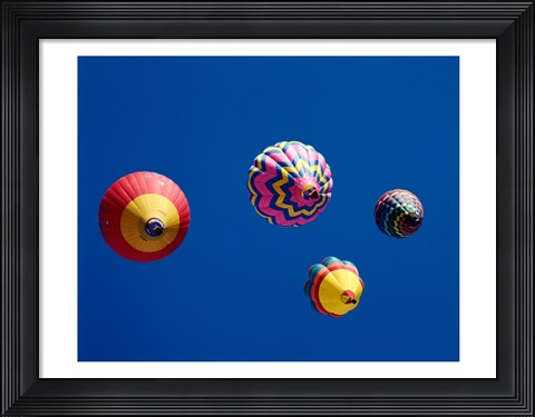 Framed Four Hot Air Balloons from Below Print
