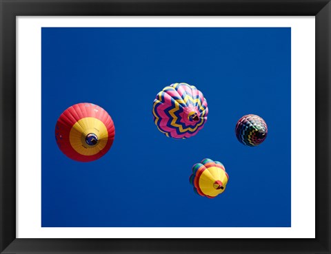 Framed Four Hot Air Balloons from Below Print