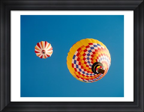 Framed View of Hot Air Balloons from Below Print