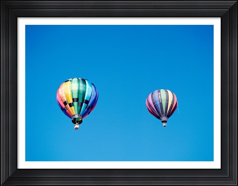 Framed Two Hot Air Balloons Side by Side Print