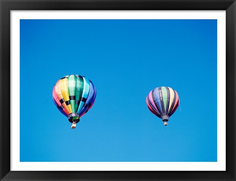 Framed Two Hot Air Balloons Side by Side Print