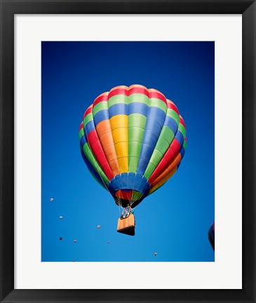 Framed Hot Air Balloon Close Up with a Basket Print