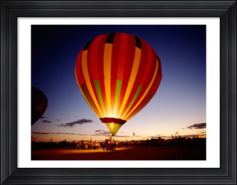 Framed Low angle view of a hot air balloon taking off, Albuquerque, New Mexico, USA Print