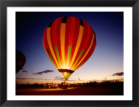 Framed Low angle view of a hot air balloon taking off, Albuquerque, New Mexico, USA Print