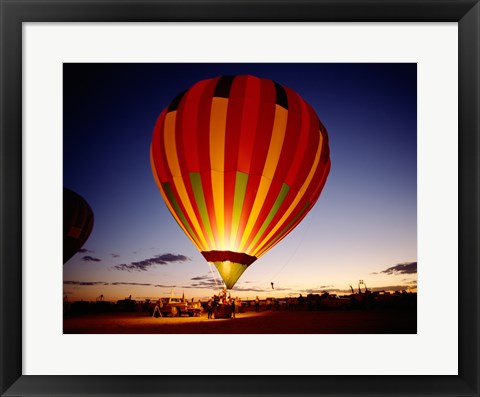 Framed Low angle view of a hot air balloon taking off, Albuquerque, New Mexico, USA Print