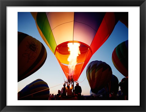 Framed Low angle view of a hot air balloon taking off, Albuquerque, New Mexico, USA Print