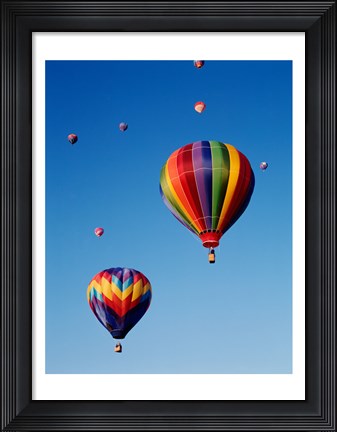 Framed Hot Air Balloons Going Up, Up and Away Print
