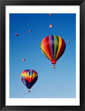 Framed Hot Air Balloons Going Up, Up and Away Print