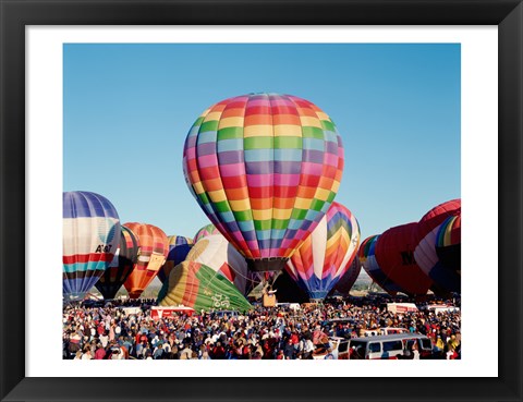 Framed Hot air balloons at Albuquerque Balloon Fiesta, Albuquerque, New Mexico, USA Print