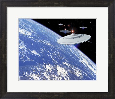 Framed UFO&#39;s Print