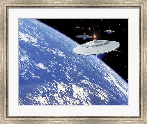 Framed UFO&#39;s Print