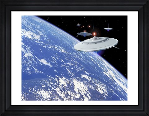Framed UFO&#39;s Print