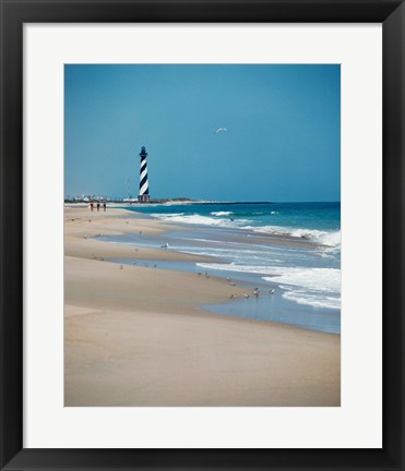 Framed Cape Hatteras Lighthouse Cape Hatteras National Seashore North Carolina USA Prior to 1999 Relocation Print