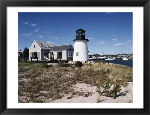 Framed Lewis Bay Replica Lighthouse Hyannis Massachusetts USA Print