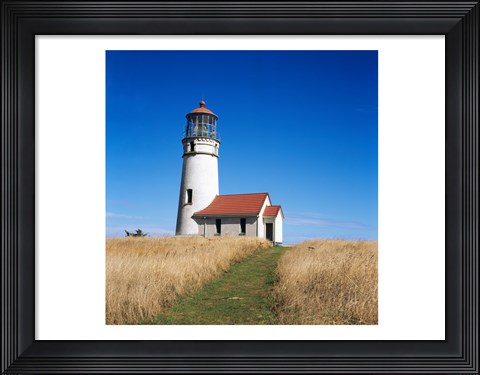 Framed Low angle view of a lighthouse, Cape Blanco Lighthouse, Cape Blanco State Park, Oregon, USA Print