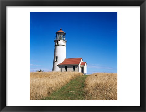 Framed Low angle view of a lighthouse, Cape Blanco Lighthouse, Cape Blanco State Park, Oregon, USA Print