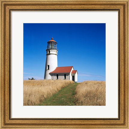 Framed Low angle view of a lighthouse, Cape Blanco Lighthouse, Cape Blanco State Park, Oregon, USA Print