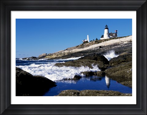 Framed Pemaquid Point Lighthouse Pemaquid Point Maine USA Print