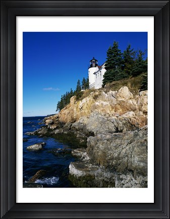 Framed Bass Harbor Head Lighthouse Mount Desert Island Maine USA Print