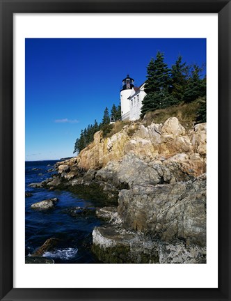 Framed Bass Harbor Head Lighthouse Mount Desert Island Maine USA Print