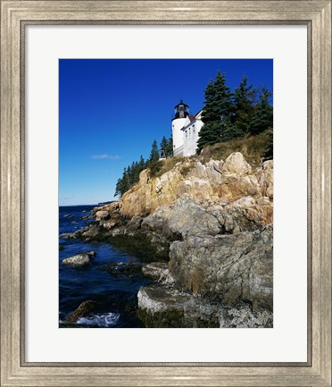 Framed Bass Harbor Head Lighthouse Mount Desert Island Maine USA Print