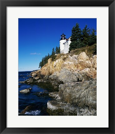 Framed Bass Harbor Head Lighthouse Mount Desert Island Maine USA Print