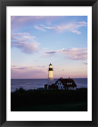 Framed Portland Head Lighthouse Vertical Cape Elizabeth Maine USA Print