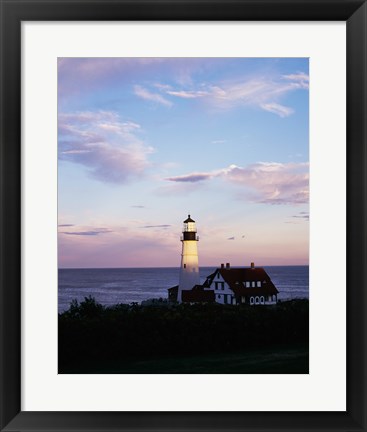 Framed Portland Head Lighthouse Vertical Cape Elizabeth Maine USA Print