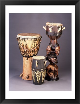 Framed West African Drums Print