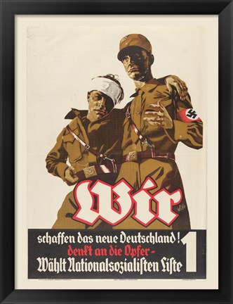 Framed National Socialist Print