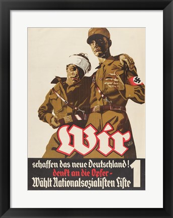 Framed National Socialist Print