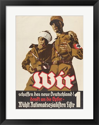 Framed National Socialist Print