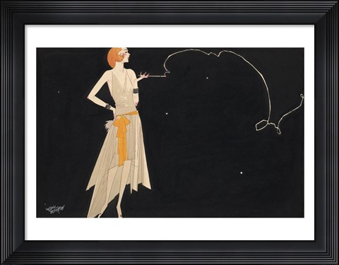 Framed Woman Smoking Print