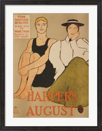 Framed Harper&#39;s August Print