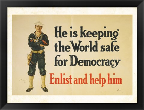 Framed Keeping the World Safe Print