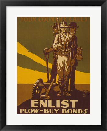 Framed Your Country Calls Buy Bonds Print