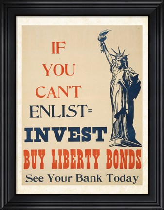 Framed If you Can&#39;t Enlist, Invest Print