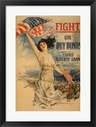 Framed Fight or Buy Bonds Print